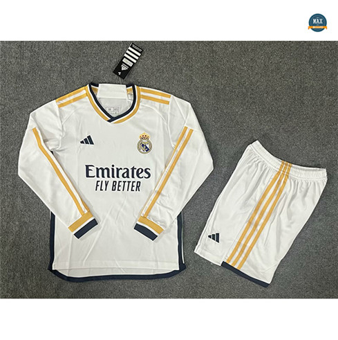 Acheter Max Maillots Foot Real Madrid Enfant Domicile Manche Longue 2023/24