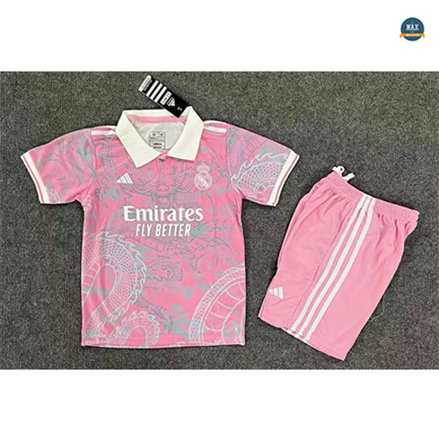 Nouveaux Max Maillot Foot Real Madrid Enfant Rose 2023/24