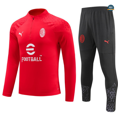 Marque Max Maillots Survetement AC Milan 2023/24 Rouge