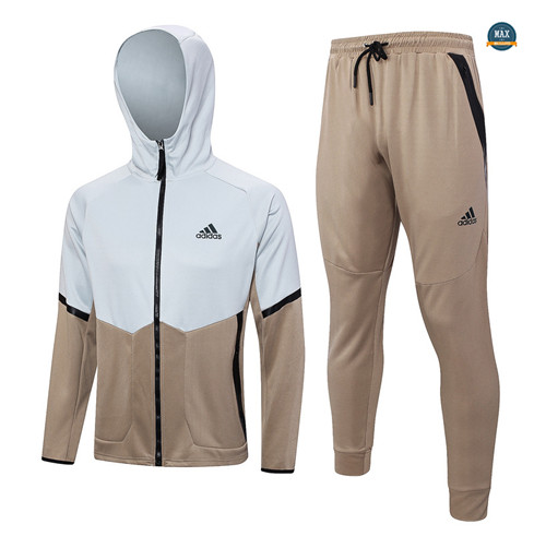 Nouveaux Max Maillot Veste Survetement Adidas à capuche 2023/24 Kaki