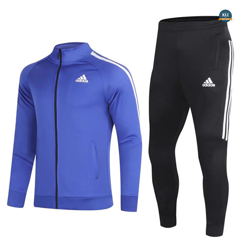 Soldes Max Maillot Veste Survetement Adidas 2023/24 Bleu