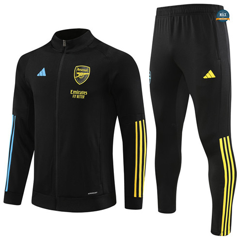 Marque Max Maillot Veste Survetement Arsenal 2023/24 Noir