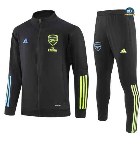 Marque Max Maillots Veste Survetement Arsenal 2023/24 Noir