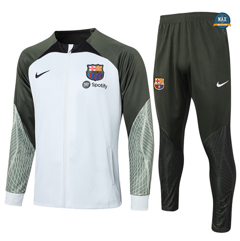 Flocage Max Maillots Veste Survetement Barcelone 2023/24 Gris