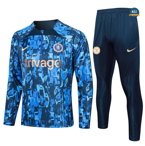 Vente Max Maillot Survetement Chelsea 2023/24 Bleu