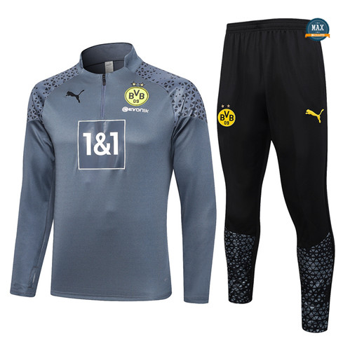 Flocage Max Maillots Survetement Dortmund 2023/24 Gris