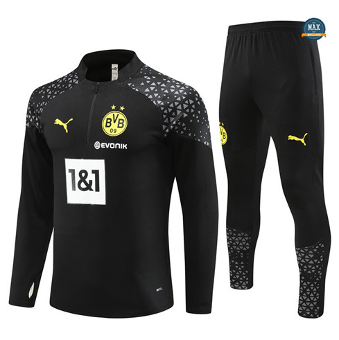 Soldes Max Maillots Survetement Dortmund 2023/24 Noir