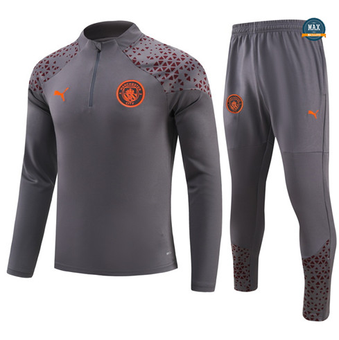 Flocage Max Maillots Survetement Enfant Manchester City 2023/24 Gris