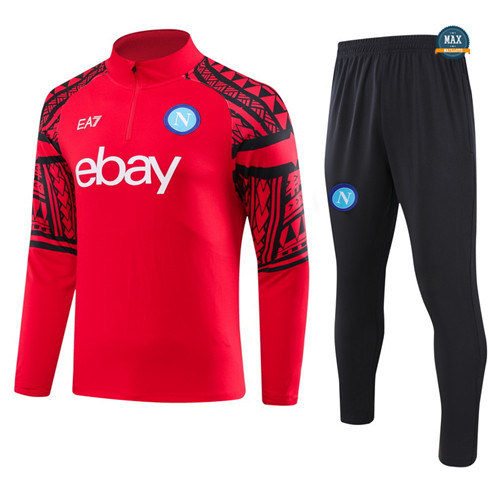 Flocage Max Maillots Survetement Enfant Naples 2023/24 Rouge