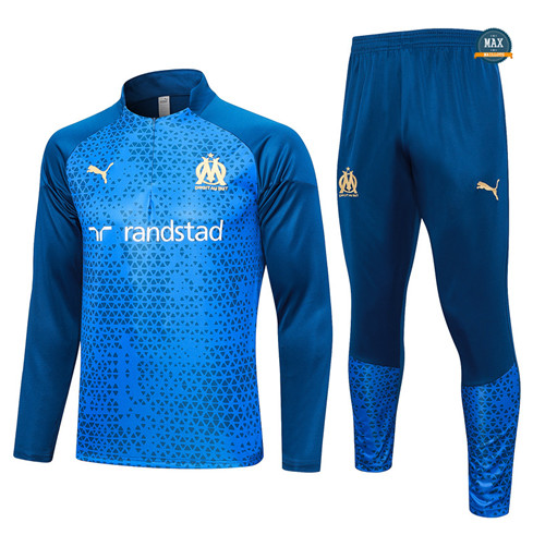 Nouveaux Max Maillot Survetement Enfant Olympique Marseille 2023/24 Bleu