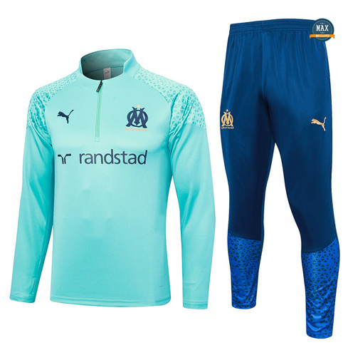 Soldes Max Maillots Survetement Enfant Olympique Marseille 2023/24 Bleu