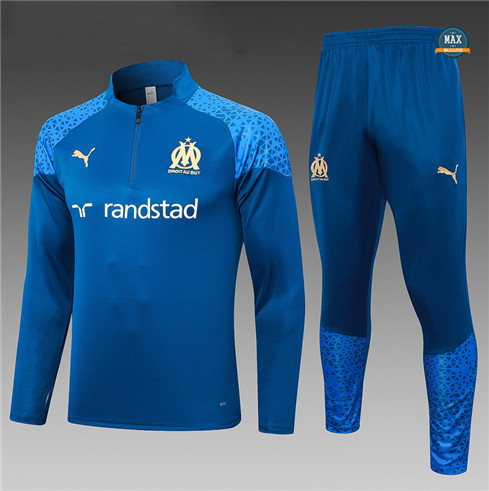 Marque Max Maillot Survetement Enfant Olympique Marseille 2023/24 Bleu