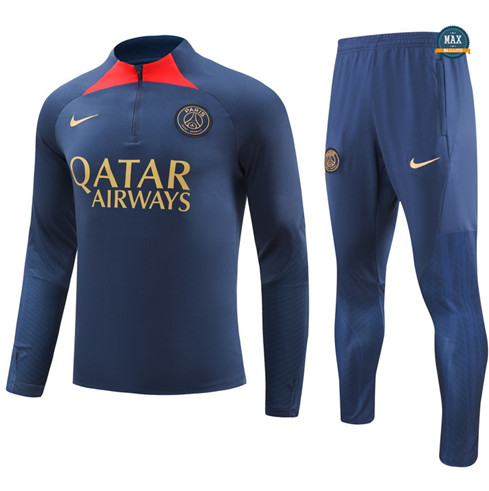 Acheter Max Maillots Survetement Enfant Paris Saint Germain 2023/24 Bleu