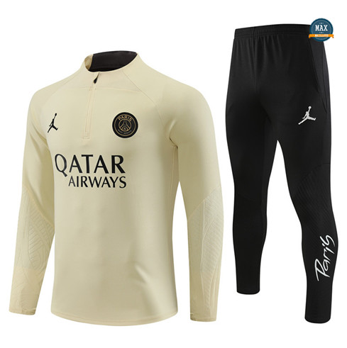 Achetez Max Maillots Survetement Enfant Paris Saint Germain 2023/24 Jaune Ciel