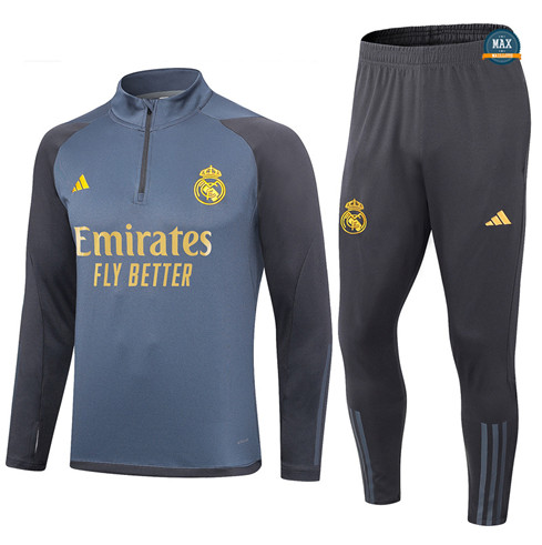 Marque Max Maillot Survetement Enfant Real Madrid 2023/24 Bleu/Gris