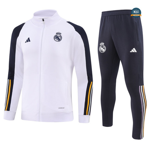 Vente Max Maillot Veste Survetement Enfant Real Madrid 2023/24 Blanc