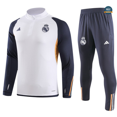 Créer Max Maillot Survetement Enfant Real Madrid 2023/24 Blanc