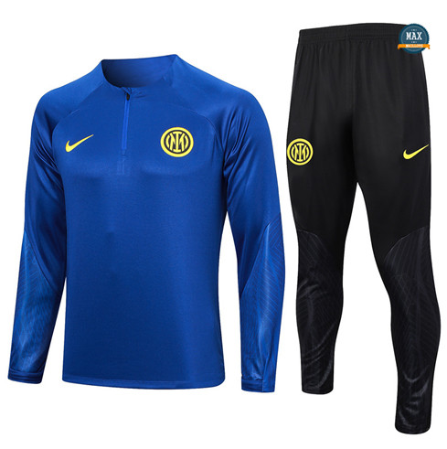 Nouveaux Max Maillot Survetement Inter Milan 2023/24 Bleu