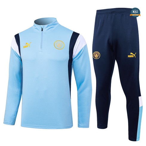 Original Max Maillots Survetement Manchester City 2023/24 Bleu Ciel