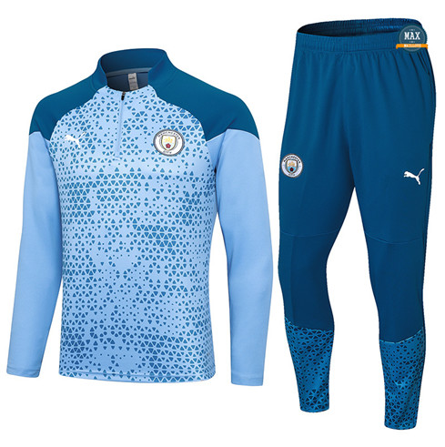 Flocage Max Maillots Survetement Manchester City 2023/24 Bleu