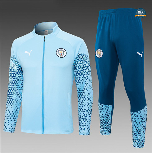 Acheter Max Maillots Veste Survetement Manchester City 2023/24 Bleu Ciel