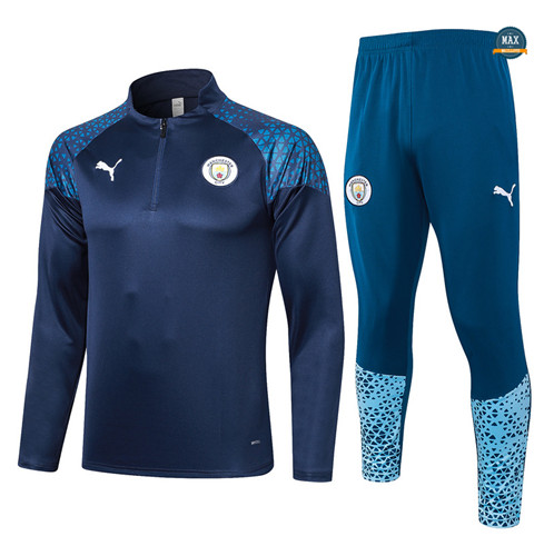 Flocage Max Maillots Survetement Manchester City 2023/24 Bleu marine