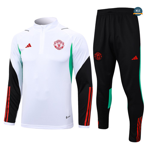 Vente Max Maillot Survetement Manchester United 2023/24 Blanc