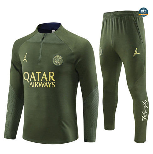 Acheter Max Maillots Survetement Paris Paris Saint Germain 2023/24 Armee Verte