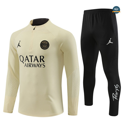 Vente Max Maillot Survetement Paris Paris Saint Germain 2023/24 Jaune Ciel