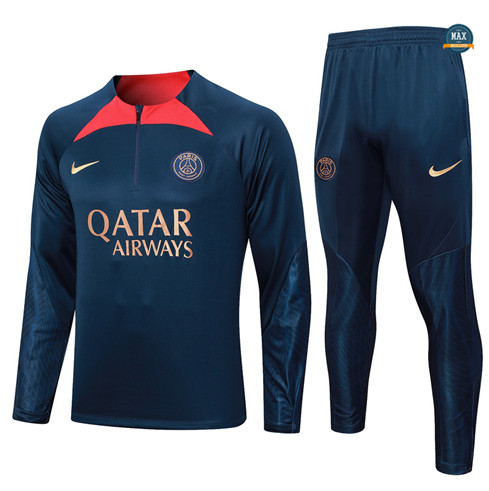 Acheter Max Maillots Survetement Paris Paris Saint Germain 2023/24 Bleu marine