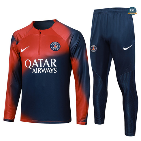 Nouveaux Max Maillot Survetement Paris Paris Saint Germain 2023/24 Rouge