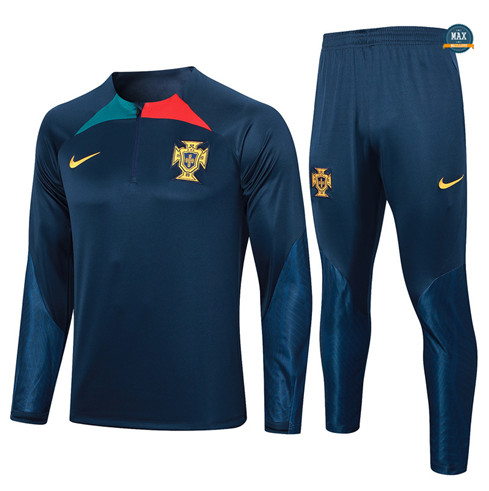 Soldes Max Maillot Survetement Portugal 2023/24 Bleu marine