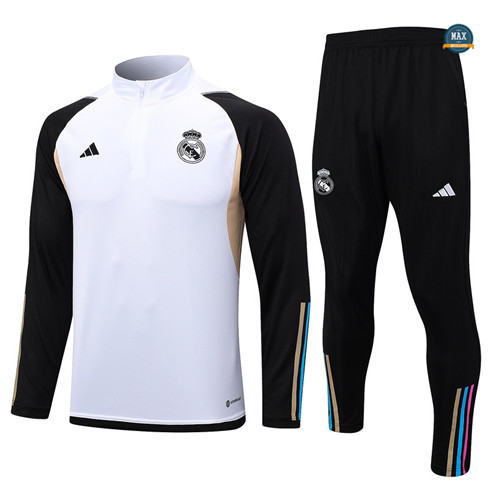 Nouveaux Max Maillot Survetement Real Madrid 2023/24 Blanc