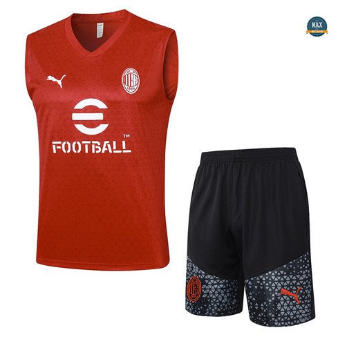 Marque Max Maillots AC Milan Debardeur + Short 2023/24 Training Rouge