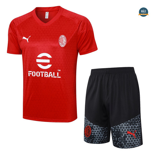 Soldes Max Maillots AC Milan + Short 2023/24 Training Rouge