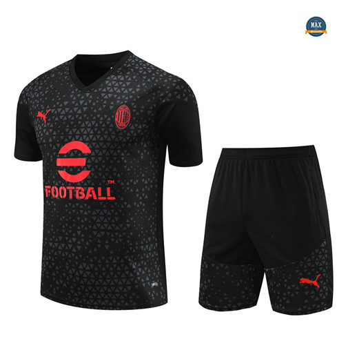 Marque Max Maillot AC Milan Enfant + Short 2023/24 Training Noir