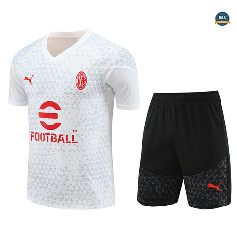 Vente Max Maillot AC Milan Enfant + Short 2023/24 Training Blanc