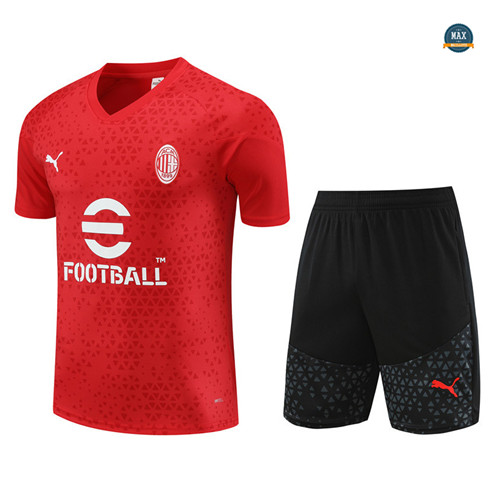 Soldes Max Maillot AC Milan + Short 2023/24 Training Rouge