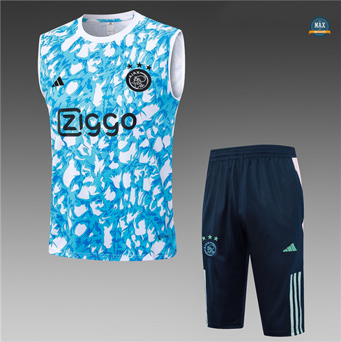 Créer Max Maillot Ajax Debardeur + Short 2023/24 Training Bleu Ciel