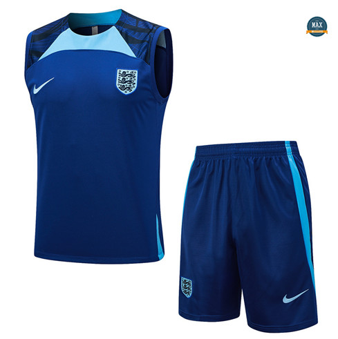 Nouveaux Max Maillot Angleterre Debardeur + Short 2023/24 Training Bleu marine