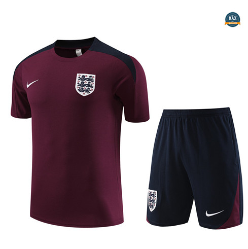 Vente Max Maillot Angleterre + Short 2023/24 Training Jujube Rouge