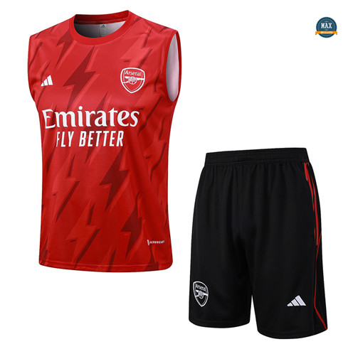 Flocage Max Maillots Arsenal Debardeur + Short 2023/24 Training Rouge