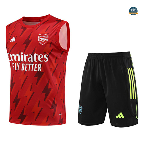 Créer Max Maillot Arsenal Debardeur + Short 2023/24 Training Rouge