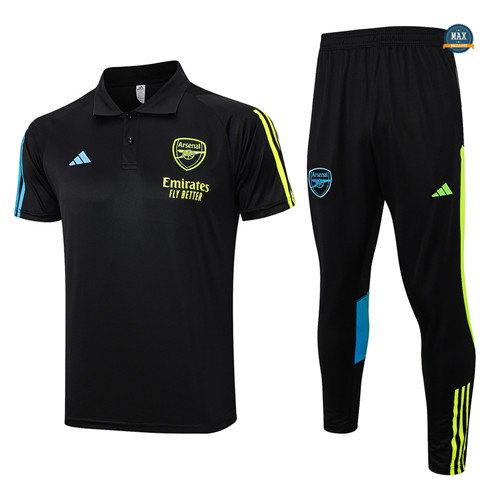 Acheter Max Maillots Arsenal Polo + Pantalon 2023/24 Training Noir