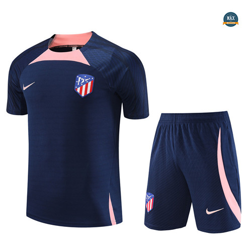 Créer Max Maillot Atletico Madrid Enfant + Short 2023/24 Training Bleu marine