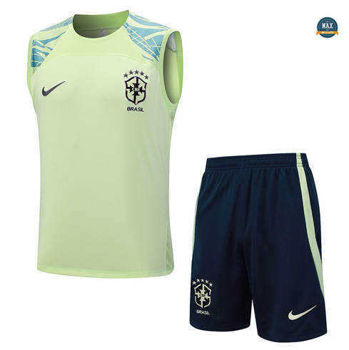 Marque Max Maillots Brésil Debardeur + Short 2023/24 Training Vert Ciel