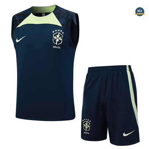 Soldes Max Maillot Brésil Debardeur + Short 2023/24 Training Bleu marine