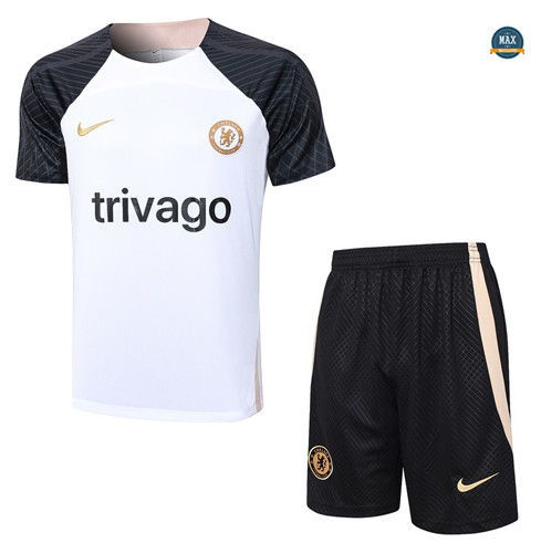 Marque Max Maillots Chelsea + Short 2023/24 Training Blanc