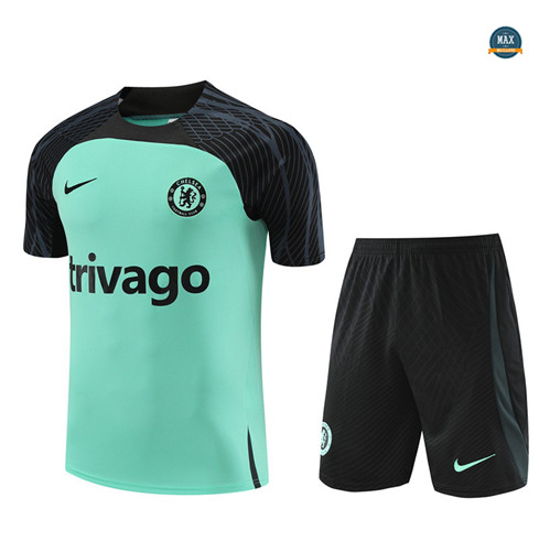 Soldes Max Maillot Chelsea Enfant + Short 2023/24 Training Vert