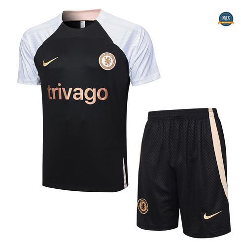 Nouveaux Max Maillot Chelsea + Short 2023/24 Training Noir